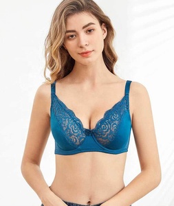 Sous-vêtement confortable et personnalisé en forme de poitrine pour dames de bonne qualité avec nœud Soutien-gorge push-up sexy en dentelle grande taille - Product Image 3