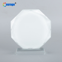 Octogone en forme de décoration en cristal de sublimation cadre pour l'impression de transfert BSJ-26C
