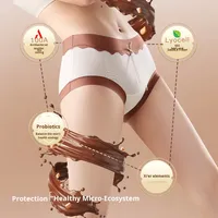 Pakaian dalam wanita modis warna polos sederhana rajutan sehari-hari tinggi sedang nyaman selangkangan diperpanjang pinggang Bikini bersirkulasi baru