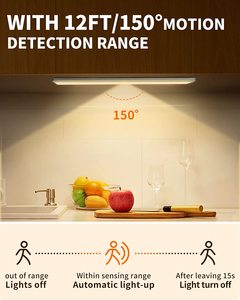 Luz LED ultrafina para gabinete de hogar inteligente, interruptor de microondas con atenuador de 3 colores, luz nocturna, Sensor de movimiento, Detector, la mejor oferta - Product Image 3