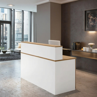 Bureau de réception commercial moderne en bois pour salle de sport, hôtel, centre commercial - Réglable et extensible
