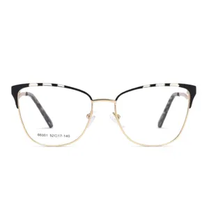 Wholesale Fashion Women's Cat eye Metal Optical Frames High quality Trendy Eyewear Spectacles Frame Eye glasses for ladies