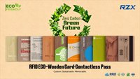 Carte RFID intelligente en bois programmable 13,56 MHz, écologique, directement de l'usine, pour hôtel ou usage professionnel, élégante et personnalisable