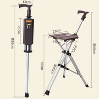 Canne de marche électrique pour seniors, ouverture/fermeture automatique en 1 clic, pliable, en alliage d'aluminium, siège portable, antidérapant, pour la mobilité