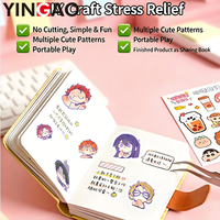 Autocollants prédécoupés personnalisés pour journal créatif, motifs mignons de dessins animés, papier DIY, fournis directement par l'usine