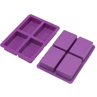 Moule en silicone rectangulaire pour savon artisanal à l'huile essentielle, outils de pâtisserie jetables épaissis et indéformables