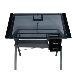 Muebles para el hogar Escritorio de dibujo de artista Mesa de dibujo de vidrio ajustable para adolescentes - Product Image 3