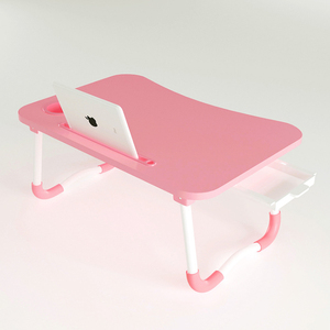 Escritorio ergonómico pequeño plegable portátil multifuncional para ordenador portátil para cama, comedor, escuela, sala de estar, uso al aire libre, hecho de MDF MFC - Product Image 1