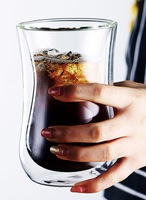 Tasse à café en verre à double paroi de conception moderne, 3 oz, pour expresso et café irlandais, vente en gros, tasses à café en verre avec poignée