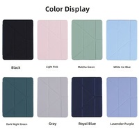 Étui pour tablette multi-angles Y-Fold pour iPad Mini 6 / 7e génération 8,3 pouces avec dos transparent et support pour stylet intégré