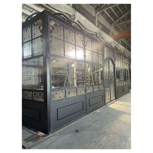 Prima Bon Prix en gros Usine Automatique double vitrage extérieur autoportante en fer forgé Véranda véranda - Product Image 3