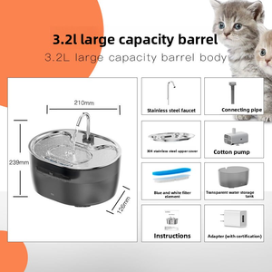 Fuente de agua súper silenciosa <span class=keywords><strong>para</strong></span> gatos de interior, dispensador de bebidas <span class=keywords><strong>para</strong></span> mascotas, bomba silenciosa, grifo, cuencos de plástico <span class=keywords><strong>para</strong></span> mascotas, comederos, fuente de alimentación de carga - Product Image 5