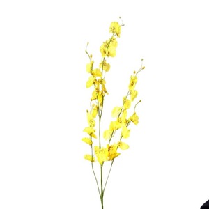 Fleurs artificielles Secret Garden, orchidées jaunes en soie, décoration de mariage, 1 m de long, accessoires de photographie en extérieur, décoration de la maison - Product Image 2