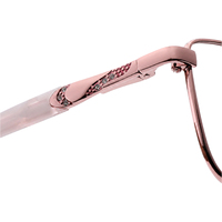 Monture de lunettes optiques carrées en métal doré de luxe avec logo personnalisé, pour femmes, en acétate, élégante et tendance