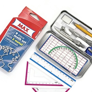 Lot de 9 instruments de géométrie en métal pour étudiants - Fournitures scolaires en gros à prix abordable - Product Image 2