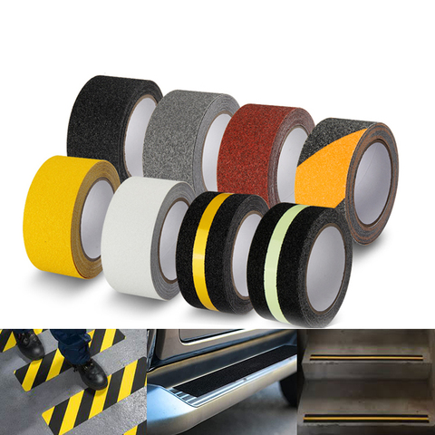 Anti Slip Traction PVC Floor Safety Tape Water Activated & Self Adhesive Multi-Sized 50mm*18m High Power Adhesive Warning Use