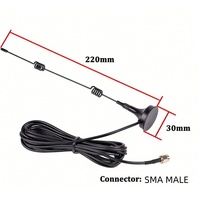 Antenne magnétique adhésive externe WIFI double bande 2.4/5.8G pour routeur/caméra/MR avec câble d'extension RG174 de 3 mètres, verticale