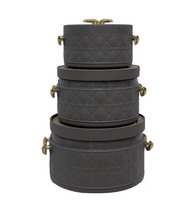 Conteneur de stockage alimentaire avec couvercle verrouillable 1L 2.5L 4L, anneau intérieur en acier inoxydable, poignée matelassée, boîte thermique isotherme, lot de 3 pièces
