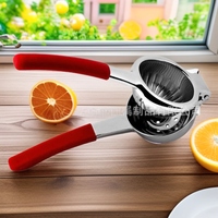 Keuken Fruitprocessor Kleine roestvrijstalen citroenpers Citruspers Oranje limoenpers Ergonomisch siliconen handvat Veilig