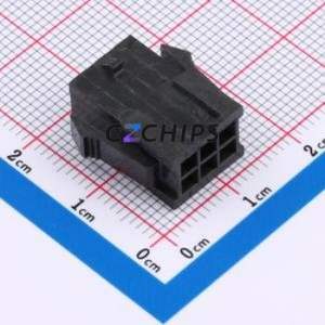 ZX-MX3.0-2-3P-HMJK Housing (Wire-to-Board / Wire-to-Wire) P=3mm Connector 2x3P 3mm Micro-Fit (MX 3.0) 3mm - Product Image 1