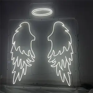 מותאם אישית יופי מלאך כנף שלט ניאון אסטרונאוט אור אקריליק בעבודת יד אמנות בברכה Led ניאון סימן עבור בית והקיר