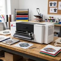 Produsen Printer DTF Sunika 30CM XP600 Sirkulasi Tinta Putih Presisi Tinggi Transfer Panas Otomatis Penuh