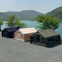Tente d'air pour chambre à coucher extérieure 4 saisons Tentes confortables Camping En Plein Air Noir Grandes tentes gonflables pour le camping