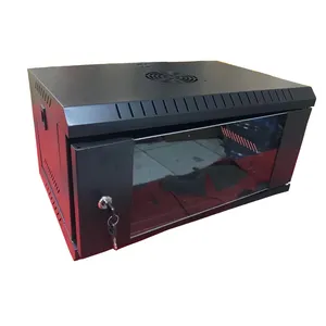 Mini Rack de Servidor 19 Polegadas Gabinete De Dados 4U Rasa Profundidade 530x350mm Câmera de CCTV Gabinete de Montagem Na Parede