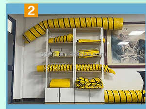 Conducto de ventilación flexible para aire acondicionado terrestre de avión PCA portátil personalizable alambre reforzado ignífugo - Product Image 5