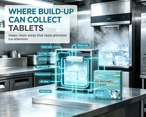 Tablettes nettoyantes pour machine à glaçons de qualité alimentaire, tablettes détartrantes sûres à base d'acide citrique pour le nettoyage des machines à glaçons commerciales et domestiques - Product Image 4