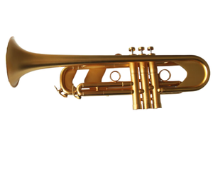 Trompete Profissional de Música Oriental em Metal Pesado com Acabamento em Ouro Satinado Ala VincentBach 37 - Product Image 4