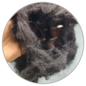 Tái chế sợi polyester PSF màu đen 1.5d 38mm để kéo sợi - Product Image 4