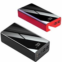 50000mAh draagbare powerbank met hoge capaciteit, Li-polymeer, LED-display, 4 USB-uitgangen, type-C-ingang voor buitenactiviteiten, kamperen, reizen en noodgevallen
