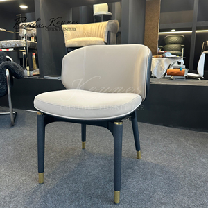Chaise de restaurant contemporaine en cuir PU Keynes, siège de salle à manger rembourré moderne pour café, bistrot, hôtel, usage commercial - Product Image 6