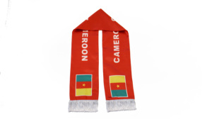 CAMEROUN Drapeau Écharpe En Gros Personnalisé Football Acclamations Produits Fans Drapeau National Écharpe Gland Foulards Châle - Product Image 4