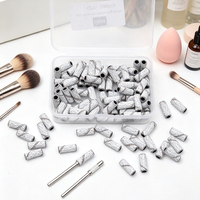 100 pièces/boîte Bandes abrasives pour ongles de 3 mm, grains 80/120/180/240, mini-accessoire de ponceuse à ongles électrique, outil de polissage pour manucure