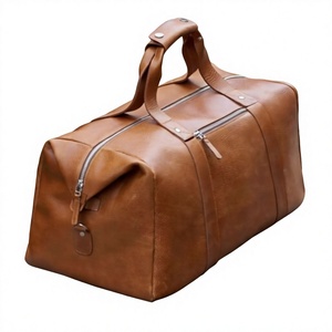 Sacs de voyage vintage unisexes en cuir véritable de fabrication artisanale, impression de logo personnalisée, qualité supérieure, durables, légers et portables - Product Image 6