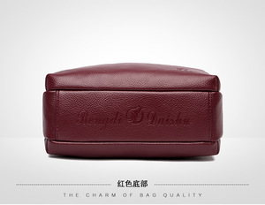 กระเป๋าแฟชั่นสตรีอเนกประสงค์สองชั้น กระเป๋าสะพายไหล่หนังนุ่มความจุขนาดใหญ่ - Product Image 5