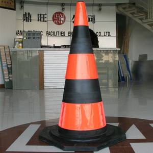 Cono de Tráfico de Seguridad Vial Reflectante de Vinilo y Goma Negro H75 de 750 mm, Gran Venta - Product Image 4