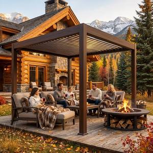 <span class=keywords><strong>Pergola</strong></span> motorisée à lames orientables, <span class=keywords><strong>pergola</strong></span> bioclimatique, <span class=keywords><strong>pergola</strong></span> protégée contre les UV, gazebo de <span class=keywords><strong>jardin</strong></span> pour patio / <span class=keywords><strong>chalet</strong></span> de vacances - Product Image 3