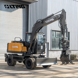 LTMG Excavadora de troncos giratoria hidráulica, máquina forestal, excavadora de ruedas de 7 toneladas y 8 toneladas con pinza de madera - Product Image 6