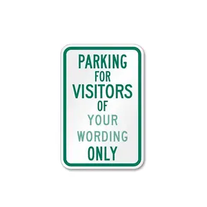 Estacionamento personalizado para visitantes de ___somente, suporte de sinais de tráfego, alumínio anodizado, sinais de porta para casa