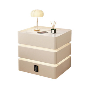 Table de chevet intelligente avec système de refroidissement intégré, coffre-fort caché, charge sans fil, LED pour régions chaudes - Product Image 1