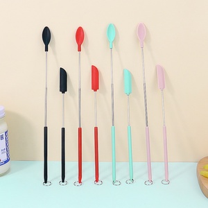 OEM/ODM 10 Pcs Butter Scraper Kitchen Accessories Heat Resistant Flexible Food Grade Cake Silicone Spatula <b>Set</b> for Baking Whisk - Product Image 3