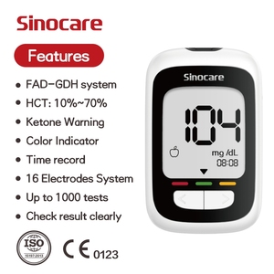 Moniteur de glycémie Sinocare, lecteur de glycémie, glucomètre, 25 bandelettes de test pour diabétiques, bandelettes de test de glycémie - Product Image 2