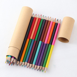 Caja Tubo de papel Embalaje 12 piezas Lápices de dibujo de estilo redondo largo Juego de doble punta <span class=keywords><strong>24</strong></span> Lápiz de <span class=keywords><strong>color</strong></span> - Product Image 2