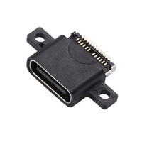 Connecteur femelle USB Type C étanche 24 broches SMT à montage vertical sur circuit imprimé avec oreilles de fixation à vis