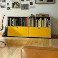 Mueble de TV Modular Moderno de Acero al Carbono, Mueble de Salón con Estantes Ajustables, Ahorro de Espacio, Aparador de Almacenamiento de Metal Resistente