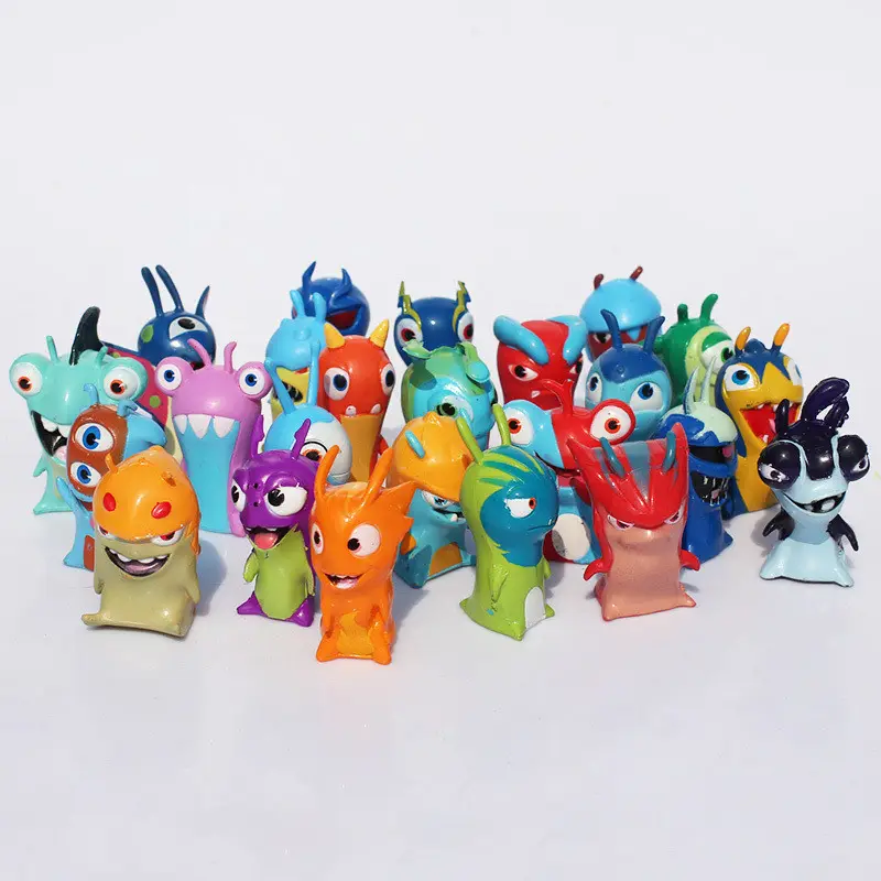 24pcs/सेट बच्चे खिलौने कार्टून Slugterra कार्रवाई आंकड़े मिनी राक्षस पशु पीवीसी संग्रह मॉडल गुड़िया क्रिसमस उपहार बच्चों के लिए
