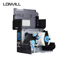 Impresora de Etiquetas de Transferencia Térmica LONVILL, 12IPS, 600dpi, Pantalla Táctil de 4 Pulgadas, Impresora Industrial RFID para Codificación de Etiquetas Inteligentes en Metal
